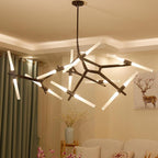 Aluminium 14-light branch sputnik chandelier, main product view