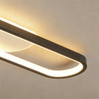Close-up of the curved LED body of the spotlight