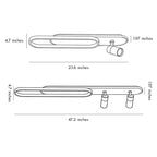 Dimension drawing for the adjustable ceiling spotlight