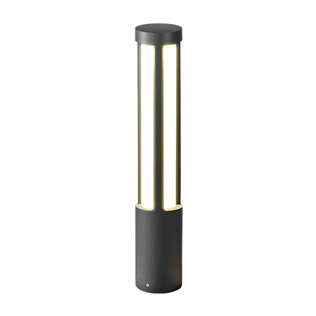 Modern Bollard Path Light, Cylindrical Die-Cast Aluminum LED Landscape Light for Driveways and Gardens, Six Heights to 138 Inches