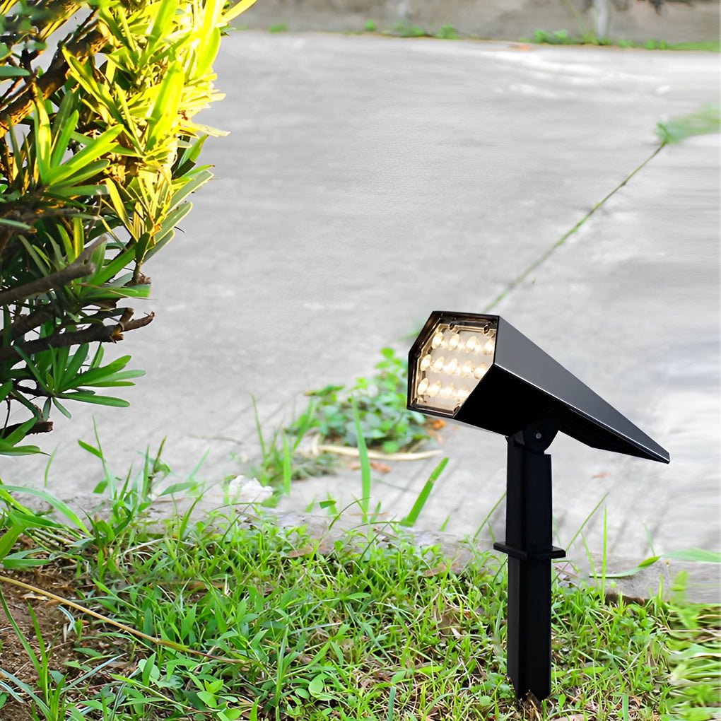 Solar Spike Spotlight, Adjustable Die-Cast Aluminum Flood Light for Garden Beds and Trees, Warm White or RGB in Sets of 2 to 30