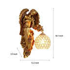 Dimension diagram with measurements for the angel wall sconce