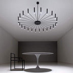 Black 24-light sputnik chandelier, third product view