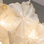 Artistic glass garland chandelier with an ethereal glow