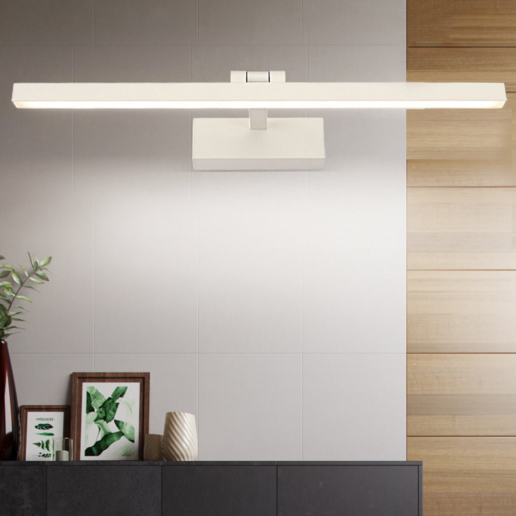 Bath Bar Vanity Light, Rotatable Linear LED Metal Fixture for Bathroom Mirrors, Acrylic Shade in Three Lengths