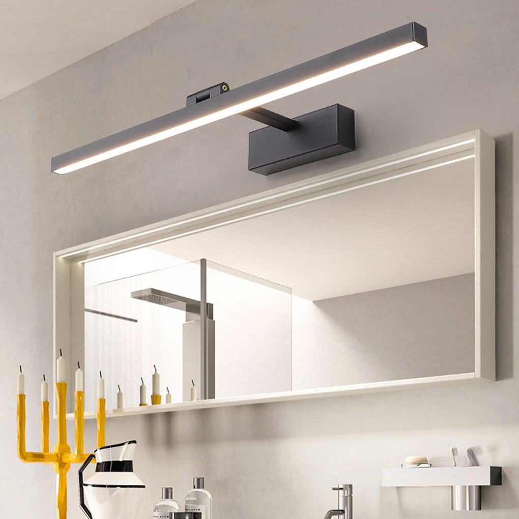 Bath Bar Vanity Light, Rotatable Linear LED Metal Fixture for Bathroom Mirrors, Acrylic Shade in Three Lengths