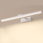 Linear LED bath bar fixture with rotatable acrylic shade