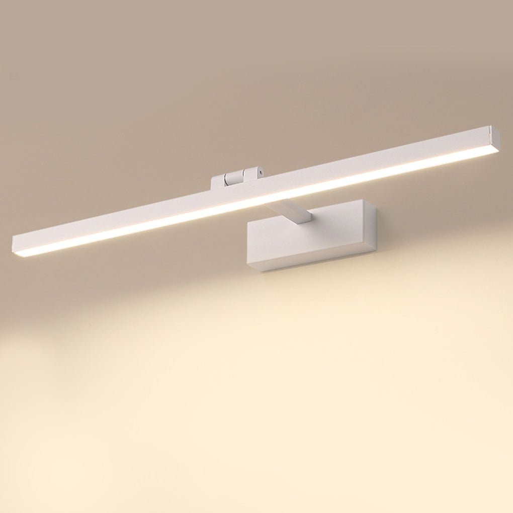 Linear LED bath bar fixture with rotatable acrylic shade