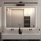 Bath bar vanity light mounted above a bathroom mirror