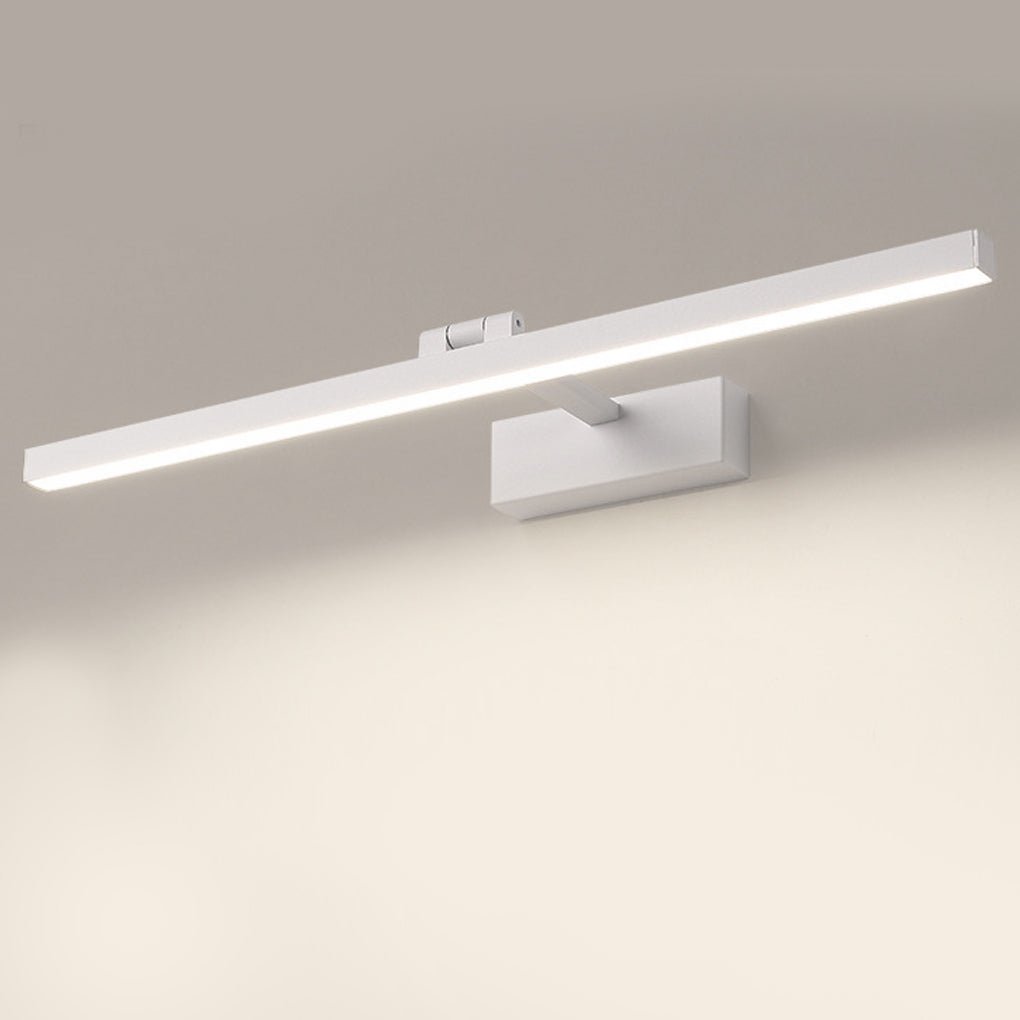 Wall mounted bath bar vanity light above a basin