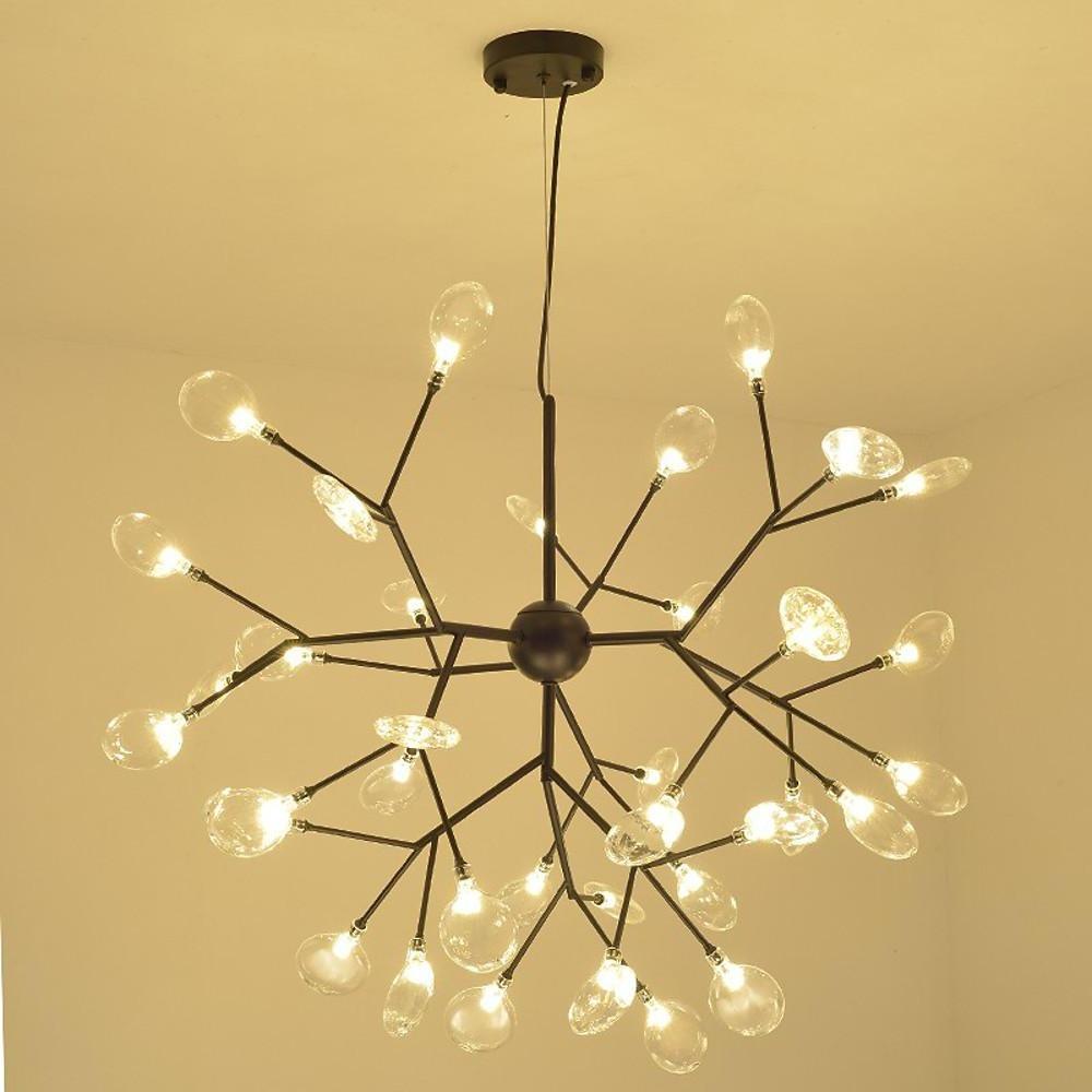 Metal 36-light LED cluster sputnik chandelier, seventh view