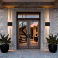 Wavy LED Up Down Wall Light, Sculptural Die-Cast Aluminum Outdoor Sconce for Facade and Patio, 2, 4 or 6-Light Configurations