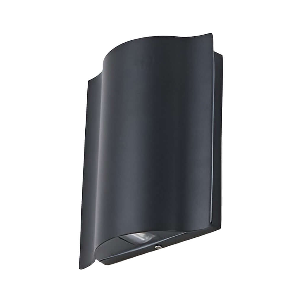 Wavy LED Up Down Wall Light, Sculptural Die-Cast Aluminum Outdoor Sconce for Facade and Patio, 2, 4 or 6-Light Configurations