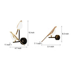 Dimension diagram for the bird wall light