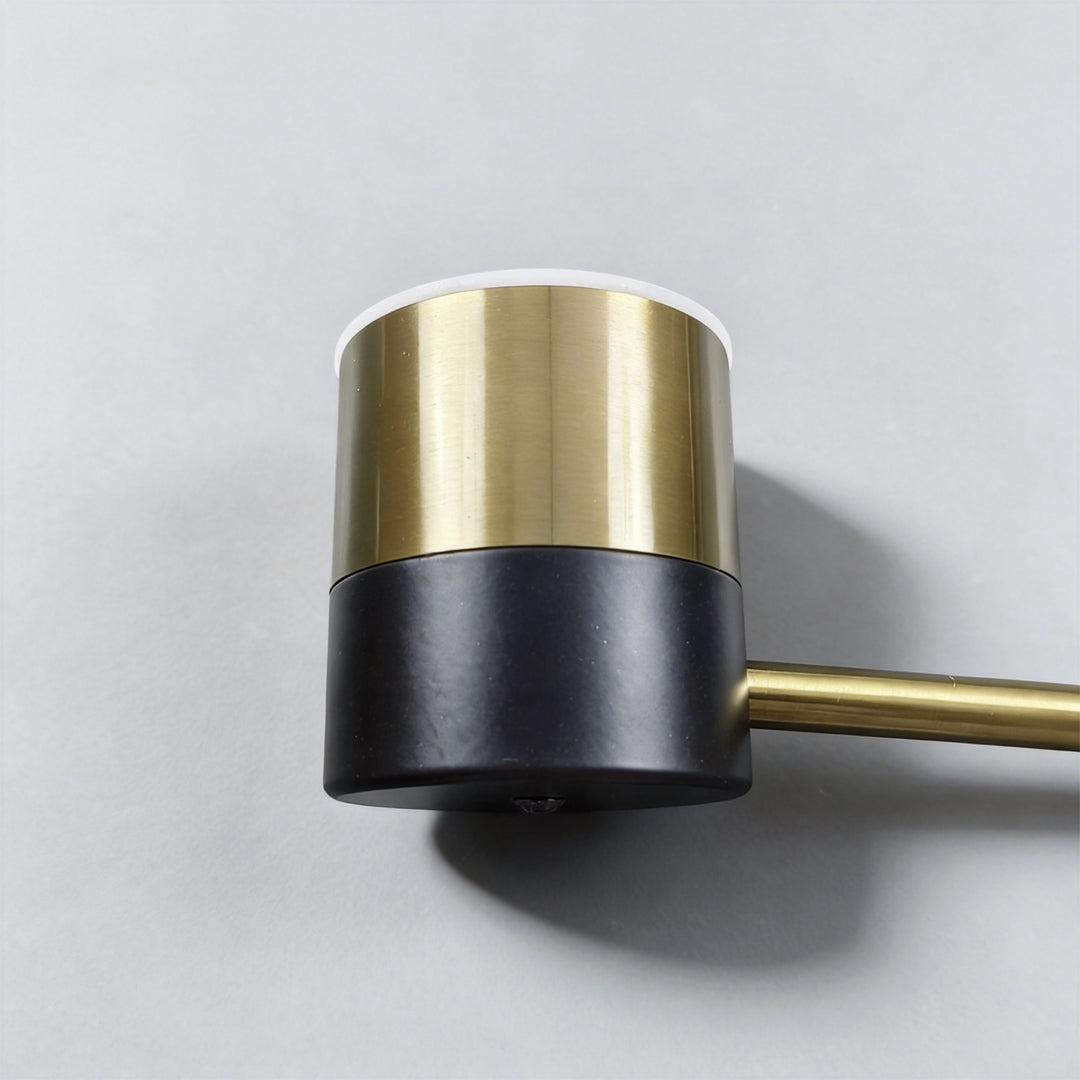 Sputnik Ceiling Light, Black and Gold Geometric LED Fixture for Living Room, Dimmable