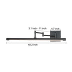 Dimension diagram for the black bar vanity light