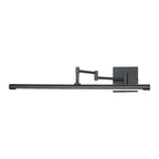 Side view of the black linear vanity light bar