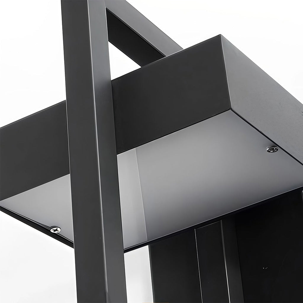 Black Outdoor Wall Sconce, Modern Rectangular Stainless Steel LED Light for Doorways, Gardens and Corridors, IP65 Rated
