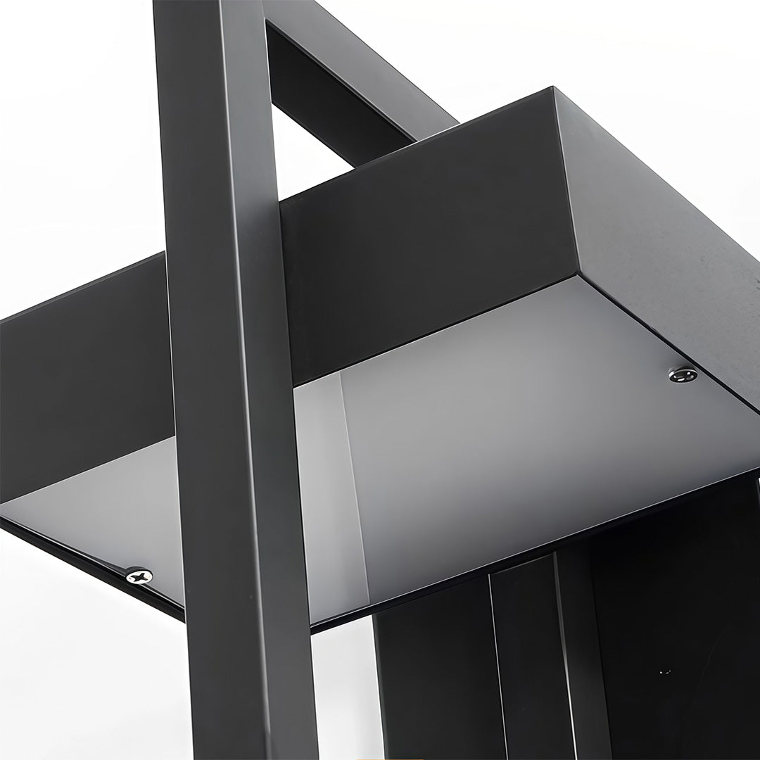 Black Outdoor Wall Sconce, Modern Rectangular Stainless Steel LED Light for Doorways, Gardens and Corridors, IP65 Rated