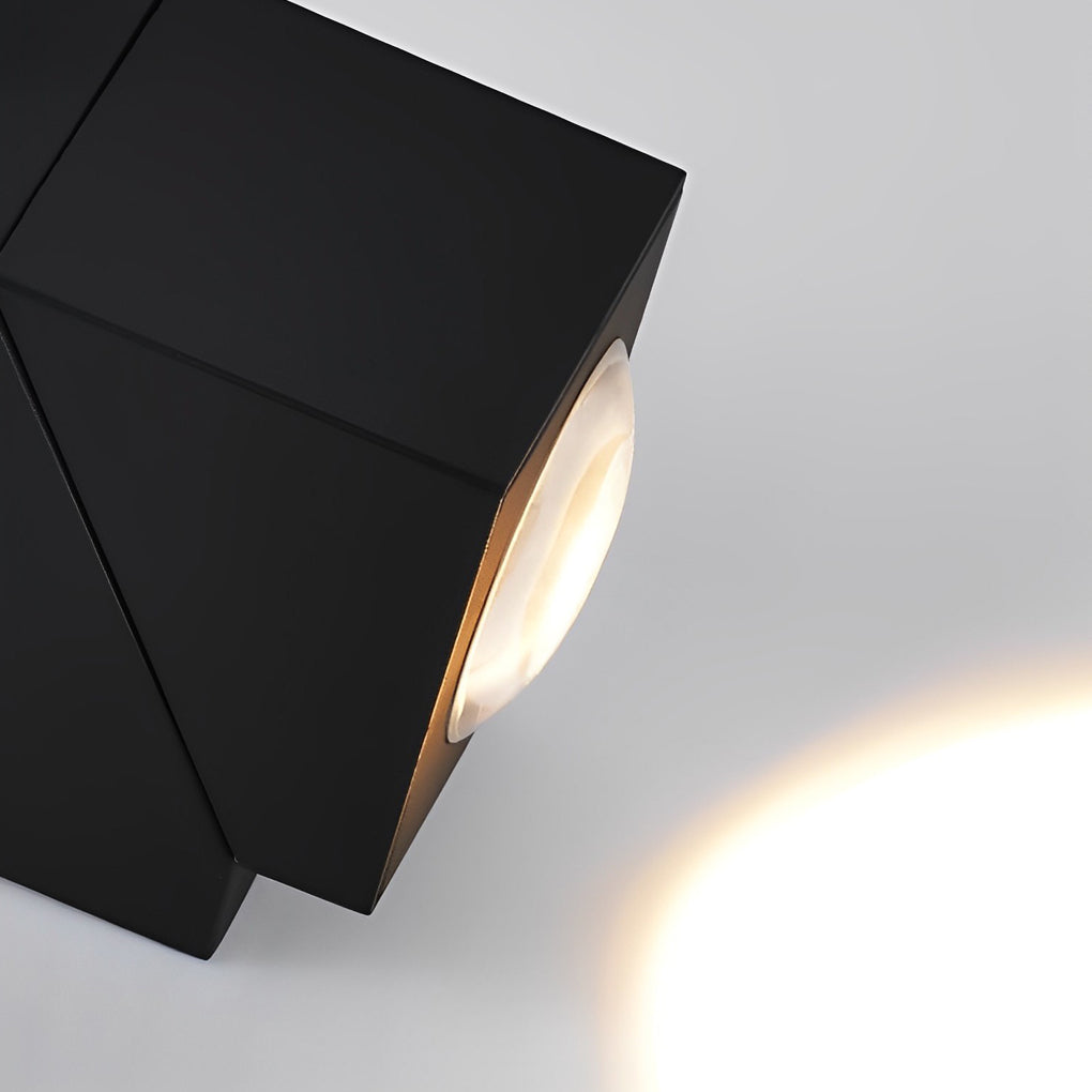 Up Down Outdoor Sconce, Adjustable Waterproof Black Aluminum LED Wall Light for Entrances and Facades, Motion Sensor Option