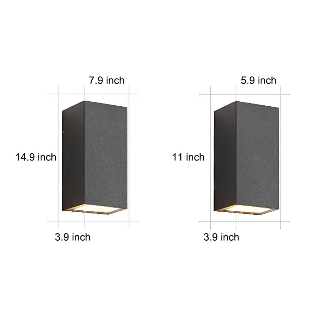 Up Down Outdoor Wall Light, Stainless Steel Waterproof LED Sconce for Facades and Garden Walls, Solar or Hardwired Beam Options
