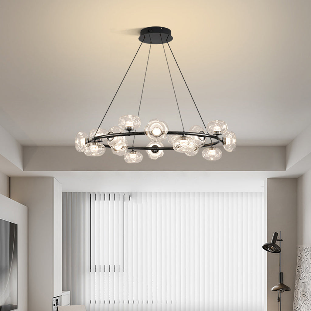 Technical assembly diagram for the bubble chandelier