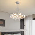 Chrome finish chandelier with glass spheres, main product view
