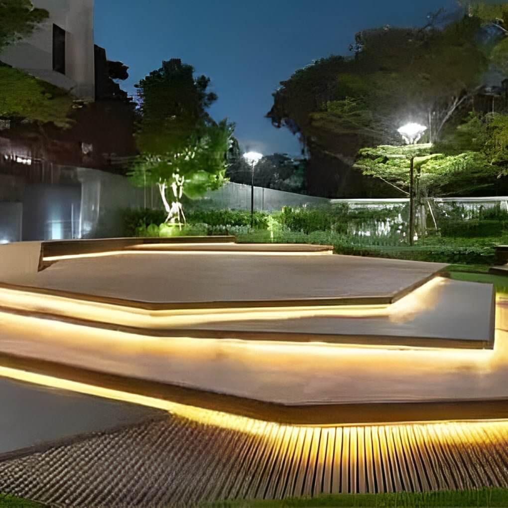 Outdoor LED Step Lighting Strip, Flexible Silicone Waterproof Light for Stairs and Pathways, Cuttable High-CRI Low Voltage