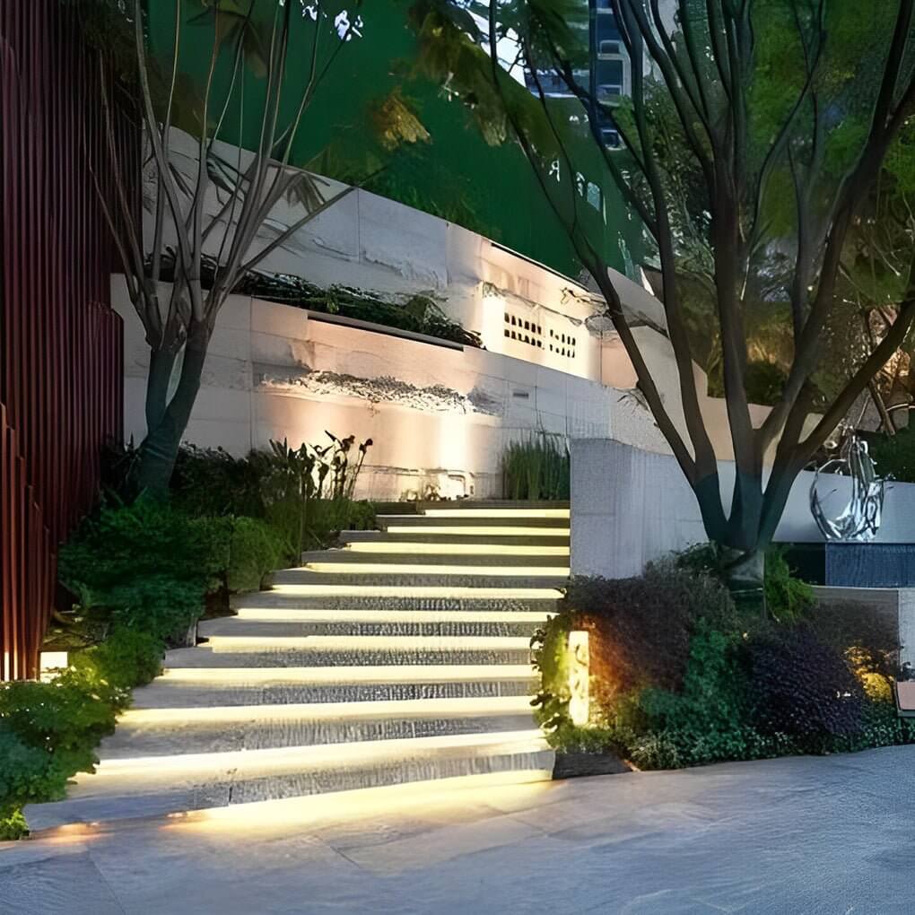 Outdoor LED Step Lighting Strip, Flexible Silicone Waterproof Light for Stairs and Pathways, Cuttable High-CRI Low Voltage