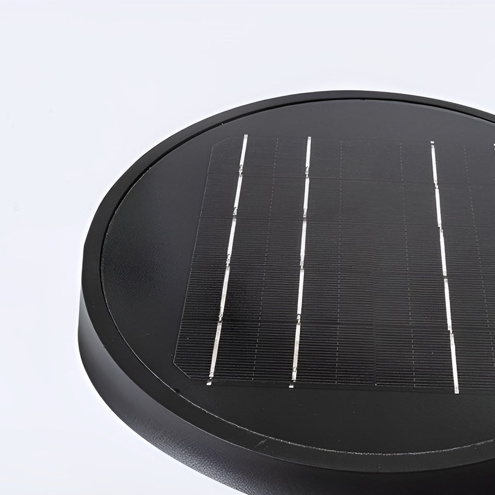 Black cylindrical LED bollard path light, seventh product view