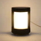 Black cylindrical LED bollard path light, fifth product view
