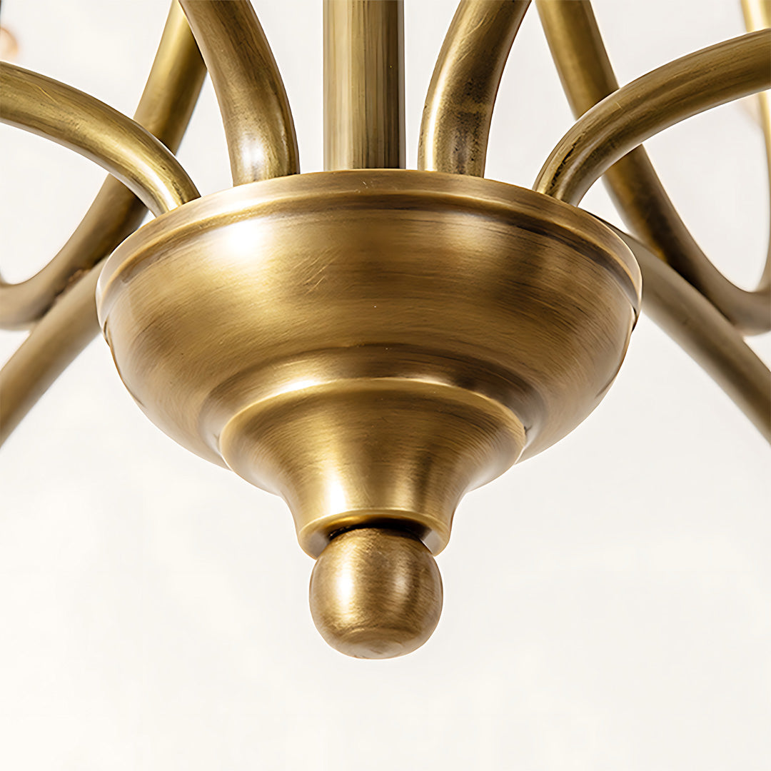 Close-up of an intricate glass shade