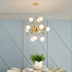 Close-up of the sputnik chandelier's intricate arms
