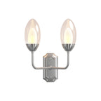 Nickel wall light with a candelabra silhouette