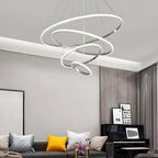 Chrome tiered ring chandelier, third product view