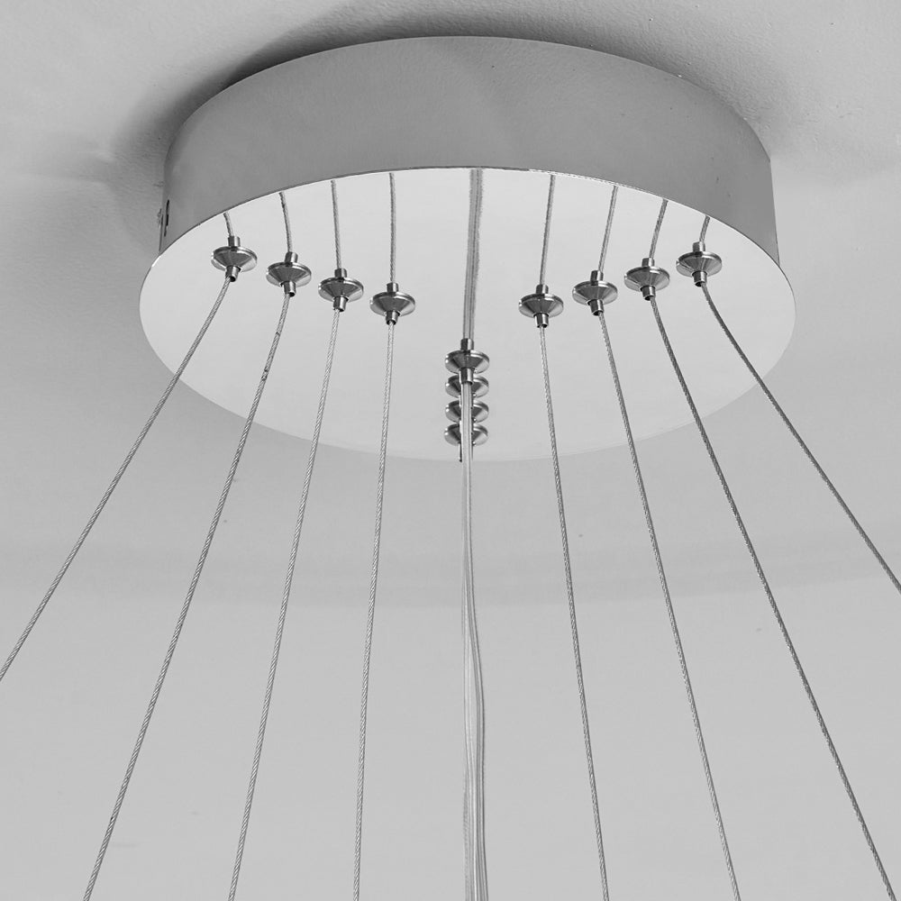 Chrome tiered ring chandelier, seventh product view