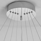 Chrome tiered ring chandelier, seventh product view