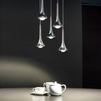 Teardrop mini pendant light used as accent lighting indoors