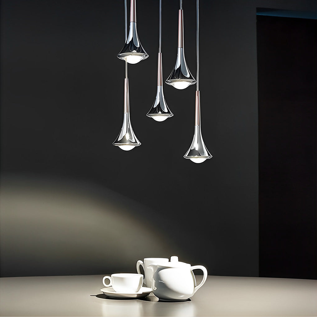 Teardrop mini pendant light used as accent lighting indoors