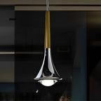 Elongated teardrop mini pendant light, product view