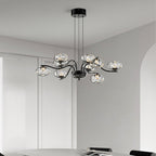 Crystal LED chandelier in a contemporary office