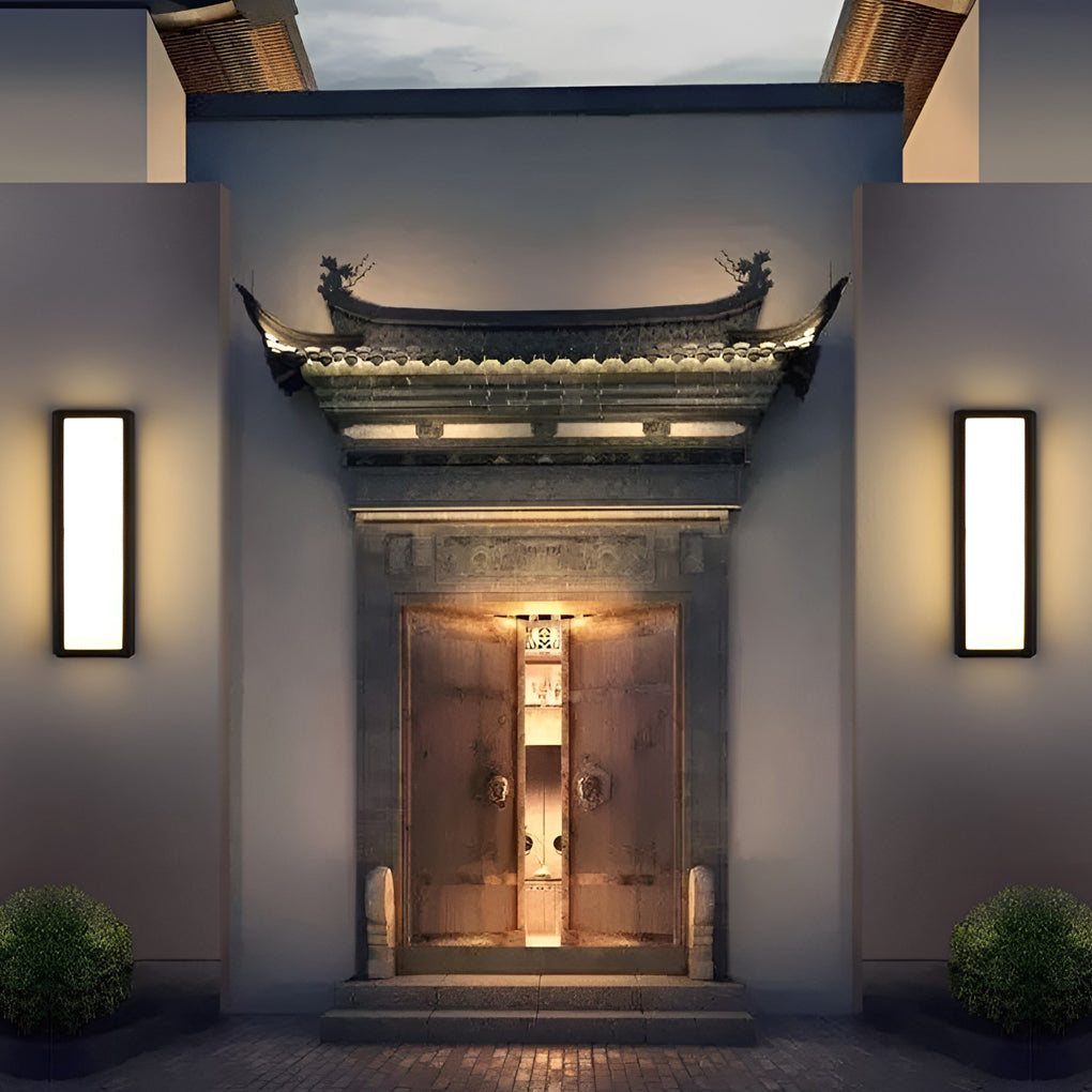 Contemporary Outdoor Wall Light, Black Die-Cast Aluminum LED Sconce for Porches and Entryways, Optional Motion Sensor Activation