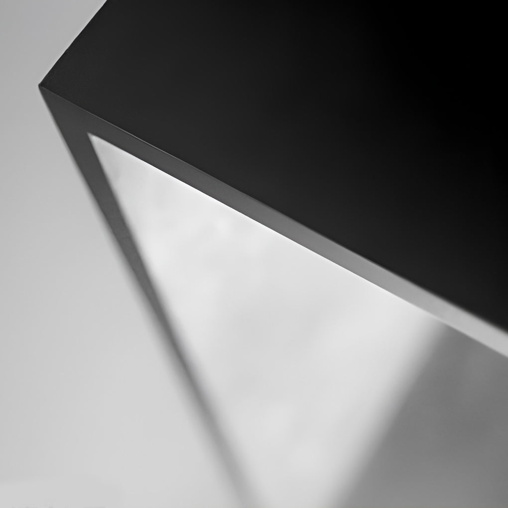 Cube Path Light, Geometric Stainless Steel and Glass LED Landscape Lamp for Garden and Walkway, Solar or Hardwired in Two Sizes
