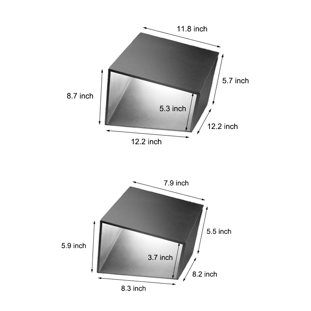 Cube Path Light, Geometric Stainless Steel and Glass LED Landscape Lamp for Garden and Walkway, Solar or Hardwired in Two Sizes