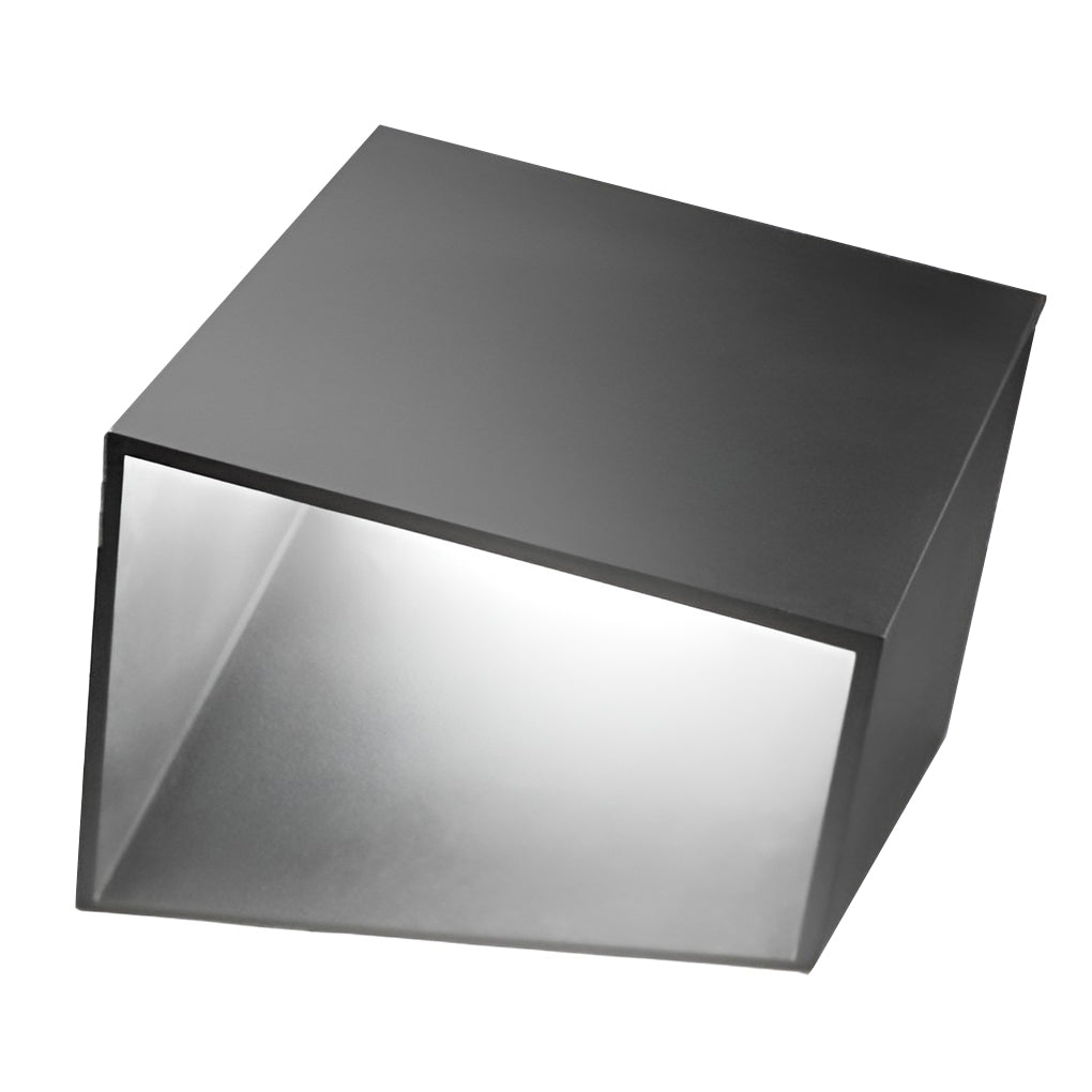 Cube Path Light, Geometric Stainless Steel and Glass LED Landscape Lamp for Garden and Walkway, Solar or Hardwired in Two Sizes