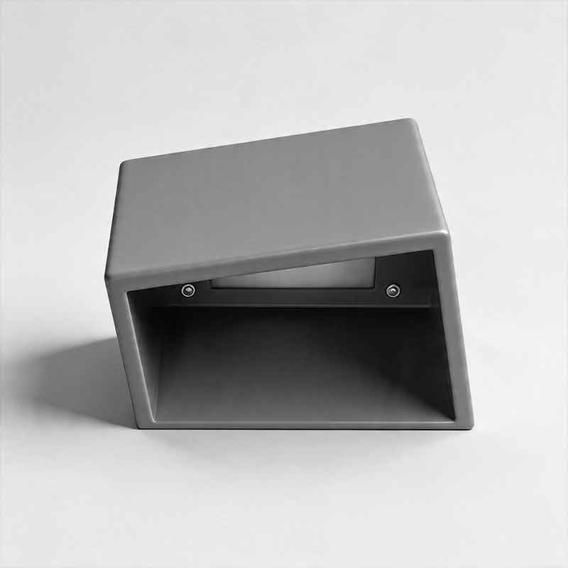 Cube Path Light, Geometric Stainless Steel and Glass LED Landscape Lamp for Garden and Walkway, Solar or Hardwired in Two Sizes