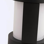 Black cylindrical LED bollard path light, eighth product view