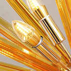 Metal nine-light starburst island pendant, fifth product view