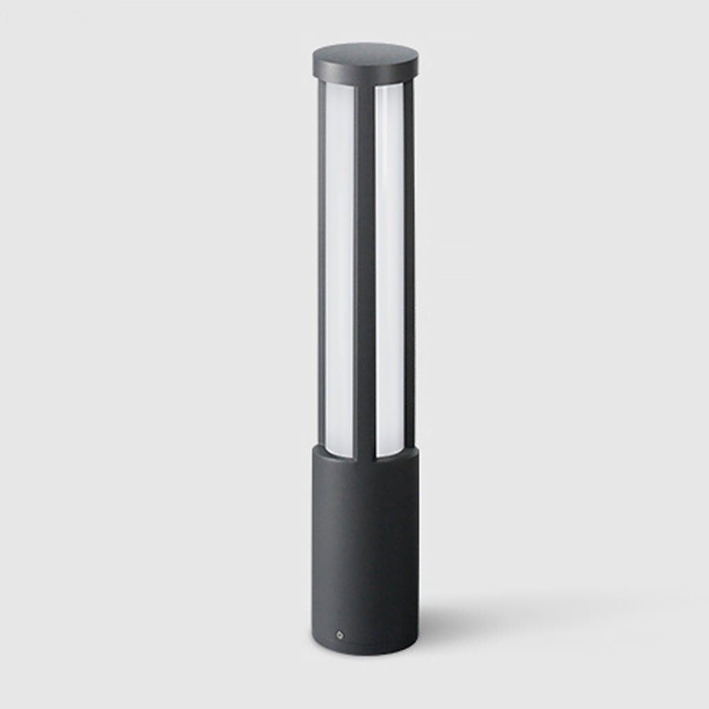 Modern Bollard Path Light, Cylindrical Die-Cast Aluminum LED Landscape Light for Driveways and Gardens, Six Heights to 138 Inches
