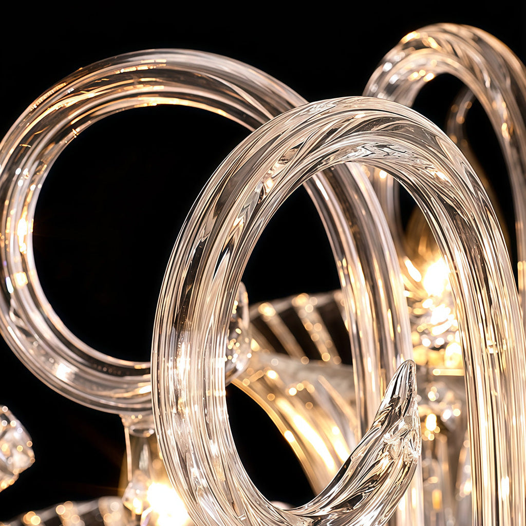 Detail of the champagne gold arm and crystal work